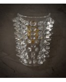 Applique in Vetro Soffiato di Murano di Colore Trasparente