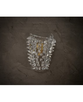 Applique in Vetro Soffiato di Murano di Colore Trasparente