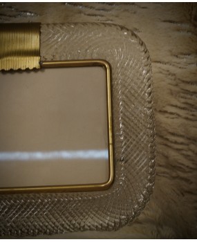 Cornice in vetro artistico trasparente di Murano Barovier & Toso