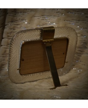 Barovie & Toso Murano Transparent Color Art Glass Picture Frame