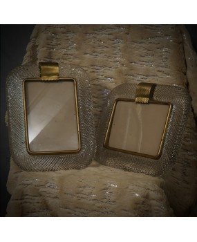 Barovie & Toso Murano Transparent Color Art Glass Picture Frame