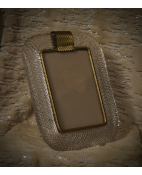 Barovie & Toso Murano Transparent Color Art Glass Picture Frame