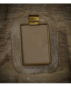 Barovie & Toso Murano Transparent Color Art Glass Picture Frame