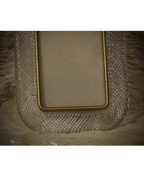 Barovie & Toso Murano Transparent Color Art Glass Picture Frame