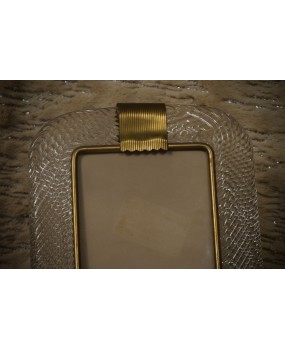 Barovie & Toso Murano Transparent Color Art Glass Picture Frame