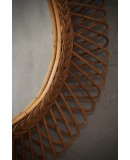 Rattan and Wicker Wall Mirror, 1960