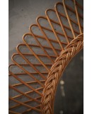 Rattan and Wicker Wall Mirror, 1960