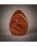 Murano Orange Art Glass Egg, 1980