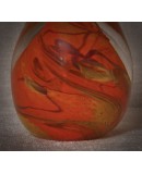 Murano Orange Art Glass Egg, 1980