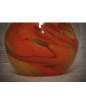 Murano Orange Art Glass Egg, 1980