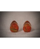 Murano Orange Art Glass Egg, 1980