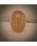 Murano Gold and Pink Art Glass Egg, 1980