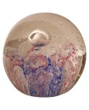 Murano Blu and Pink Art Glass Sphere, 1980