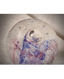 Murano Blu and Pink Art Glass Sphere, 1980
