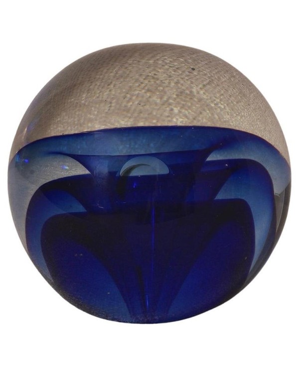 Sfera in Vetro di Murano di Colore Blu, 1980
