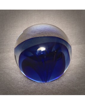 Sfera in Vetro di Murano di Colore Blu, 1980
