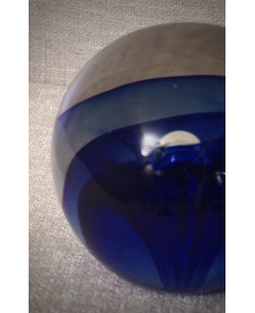 Sfera in Vetro di Murano di Colore Blu, 1980