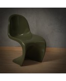 Verner Panton Green Side Chairs, 1960