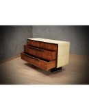 Art Deco Walnut and Goat Skin Italian School Commode and Chest of Drawers, 1930 Art Deco Walnut and Goat Skin Italian School Commode and Chest of Drawers, 1930