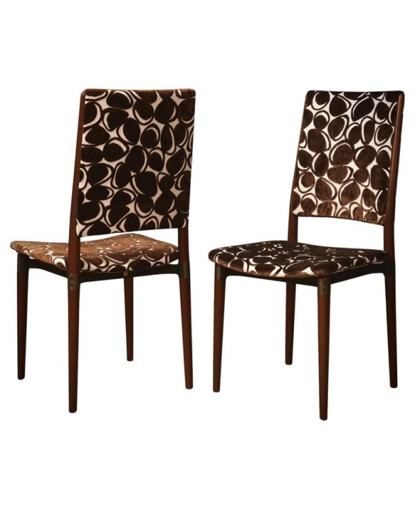 Osvaldo Borsani for Tecno Wood and Velvet Office Desk Dinning Room Cha