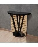 Consolle Demi-Lune Nera e Specchio