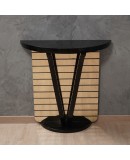 Consolle Demi-Lune Nera e Specchio