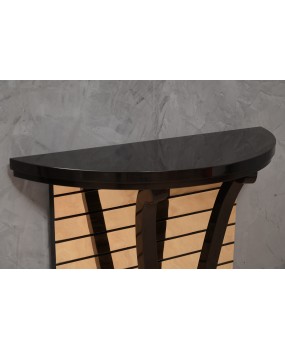 Consolle Demi-Lune Nera e Specchio