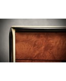 Art Deco Walnut and Goat Skin Italian School Commode and Chest of Drawers, 1930 Art Deco Walnut and Goat Skin Italian School Commode and Chest of Drawers, 1930
