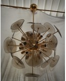 Murano Sputnik Light Smoky Color Art Glass Chandelier and Pendant