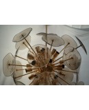 Lampadario in Vetro Artistico Color Fumé di Murano a Sputnik