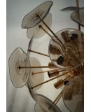 Lampadario in Vetro Artistico Color Fumé di Murano a Sputnik