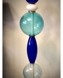Lampada da Terra o Totem in Vetro di Murano e Ottone