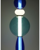 Murano Totem Glass Parts and Brass Floor Lamp
