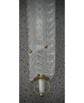 Murano Transparent Art Glass Wall Lights and Sconces