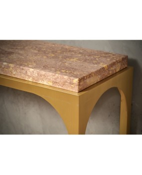 CO 57 Consolle in ottone e marmo rosa, 2000