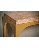 Brass and Pink Marble Console Table, 2000 Brass and Pink Marble Console Table, 2000