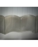 Murano Cream Art Glass and Brass Italian Console / Wall Mirror