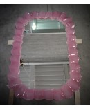 SP 79 Specchio in Vetro Artistico Rosa di Murano e Ottone