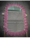 SP 79 Specchio in Vetro Artistico Rosa di Murano e Ottone