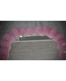 SP 79 Specchio in Vetro Artistico Rosa di Murano e Ottone