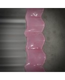 SP 79 Murano Pink Art Glass and Brass Italian Console / Wall Mirror