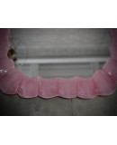 SP 79 Murano Pink Art Glass and Brass Italian Console / Wall Mirror