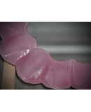 SP 79 Specchio in Vetro Artistico Rosa di Murano e Ottone