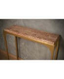 Brass and Pink Marble Console Table, 2000 Brass and Pink Marble Console Table, 2000