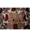 Lampadario in Vetro Artistico di Murano Sputnik di Color Rosa e Rosso