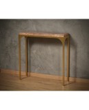 Brass and Pink Marble Console Table, 2000 Brass and Pink Marble Console Table, 2000