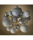 Lampadario di Murano Sputnik Azzurro Pastello