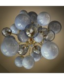 Lampadario di Murano Sputnik Azzurro Pastello