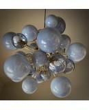 Murano Sputnik Pastel Light Blu Midcentury Chandelier and Pendant