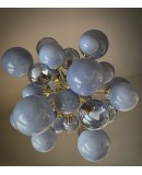 Lampadario di Murano Sputnik Azzurro Pastello